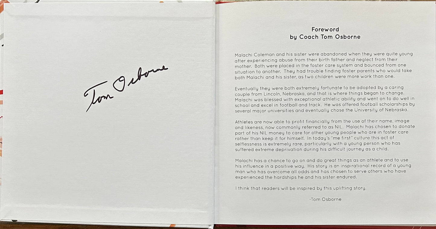 Fly Like Chi! - The Malachi Coleman Story - Signed by Tom Osborne (100% to charity!)